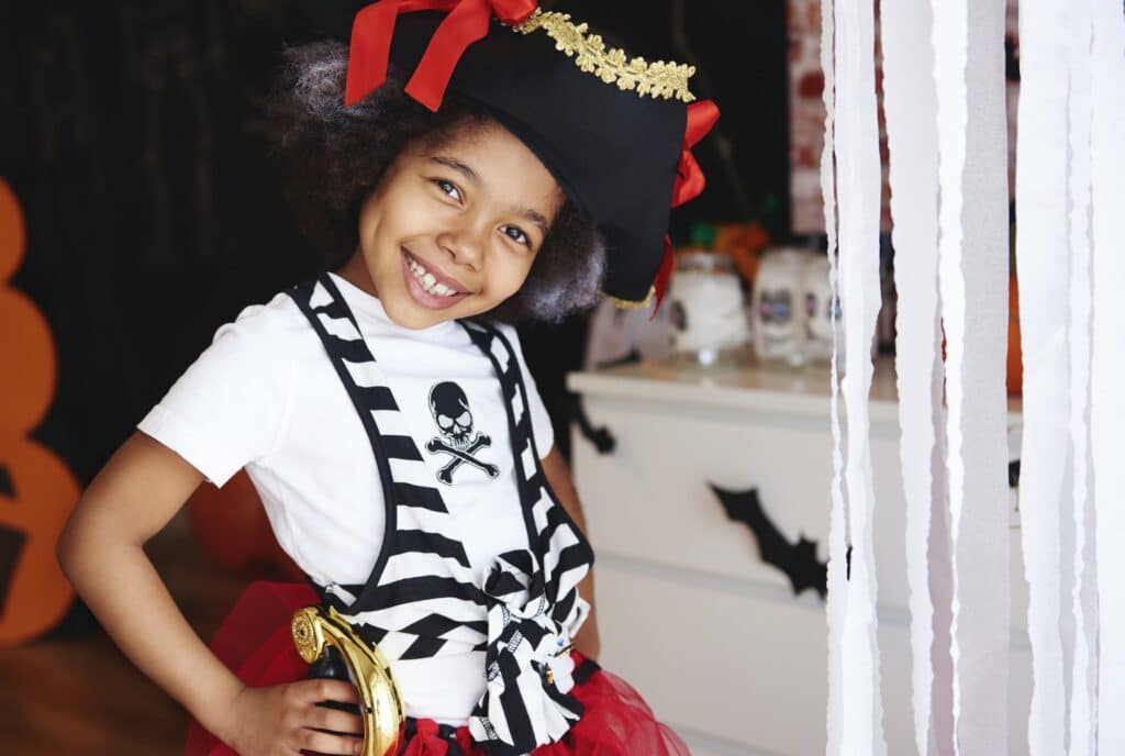 She dressed up as a pirate